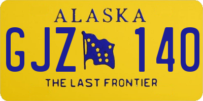 AK license plate GJZ140