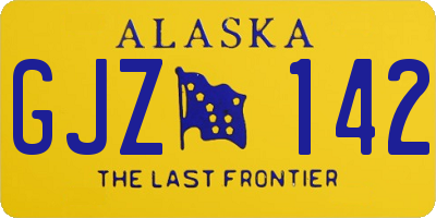 AK license plate GJZ142