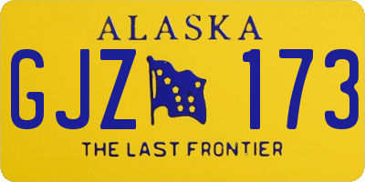 AK license plate GJZ173