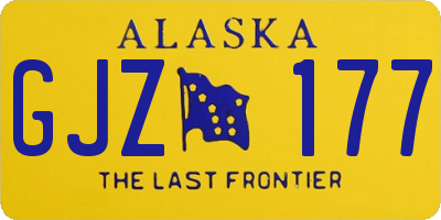 AK license plate GJZ177