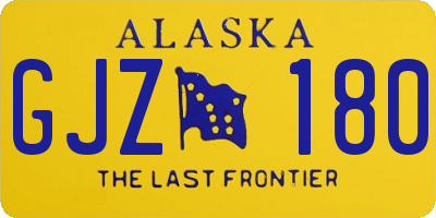 AK license plate GJZ180