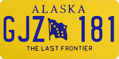 AK license plate GJZ181