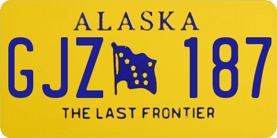 AK license plate GJZ187