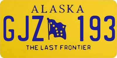 AK license plate GJZ193