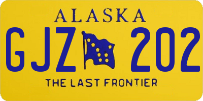 AK license plate GJZ202