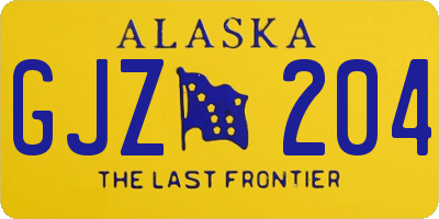 AK license plate GJZ204