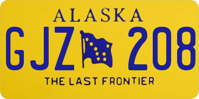 AK license plate GJZ208