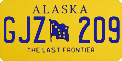 AK license plate GJZ209