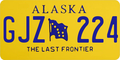 AK license plate GJZ224