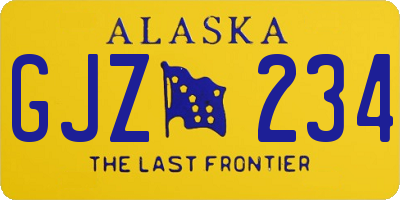 AK license plate GJZ234