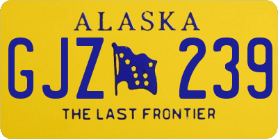AK license plate GJZ239