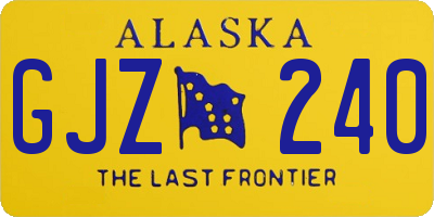 AK license plate GJZ240