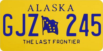 AK license plate GJZ245