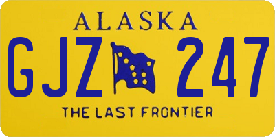 AK license plate GJZ247