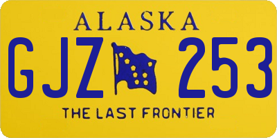 AK license plate GJZ253