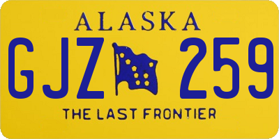AK license plate GJZ259
