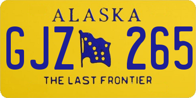 AK license plate GJZ265