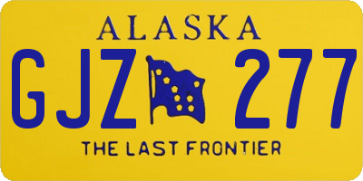 AK license plate GJZ277