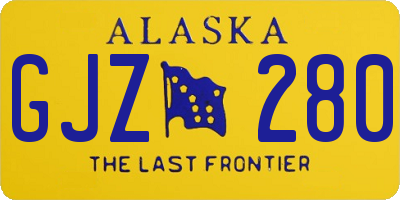AK license plate GJZ280