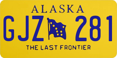 AK license plate GJZ281