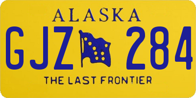 AK license plate GJZ284