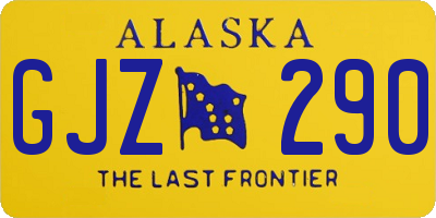 AK license plate GJZ290