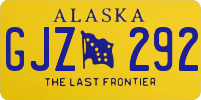AK license plate GJZ292