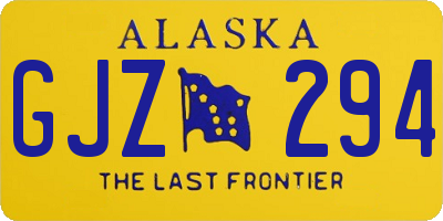 AK license plate GJZ294