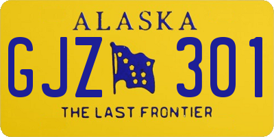 AK license plate GJZ301