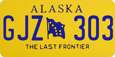 AK license plate GJZ303