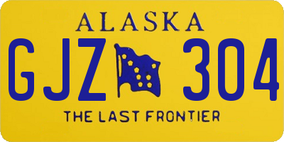 AK license plate GJZ304