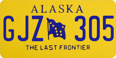 AK license plate GJZ305