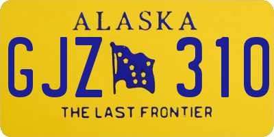 AK license plate GJZ310