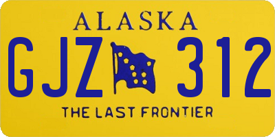AK license plate GJZ312