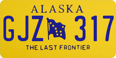 AK license plate GJZ317