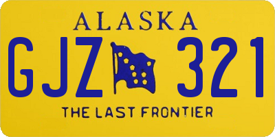 AK license plate GJZ321