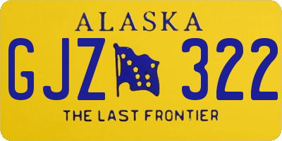 AK license plate GJZ322