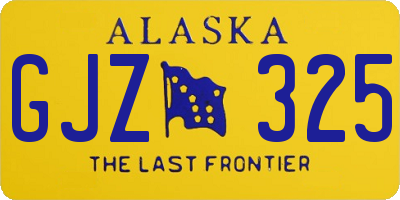 AK license plate GJZ325