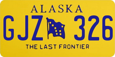 AK license plate GJZ326