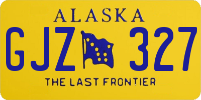 AK license plate GJZ327