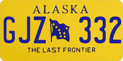 AK license plate GJZ332