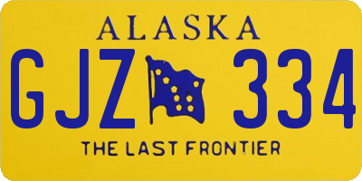 AK license plate GJZ334