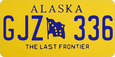 AK license plate GJZ336