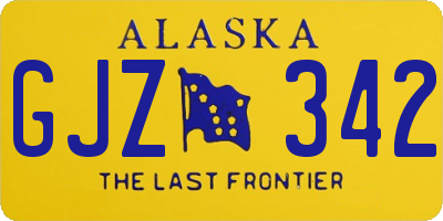 AK license plate GJZ342