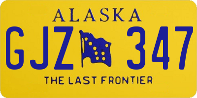 AK license plate GJZ347