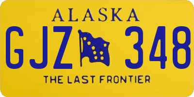 AK license plate GJZ348