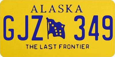 AK license plate GJZ349