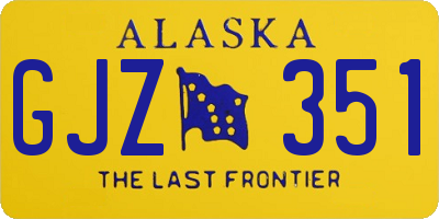 AK license plate GJZ351