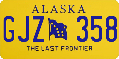 AK license plate GJZ358