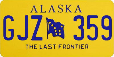 AK license plate GJZ359